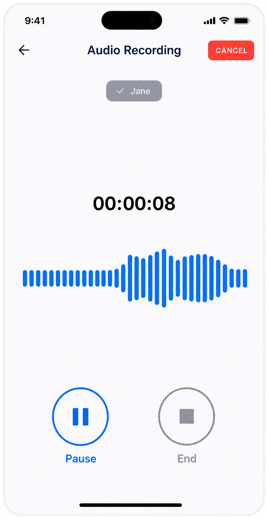 Record doctor patient conversation using AI scribe