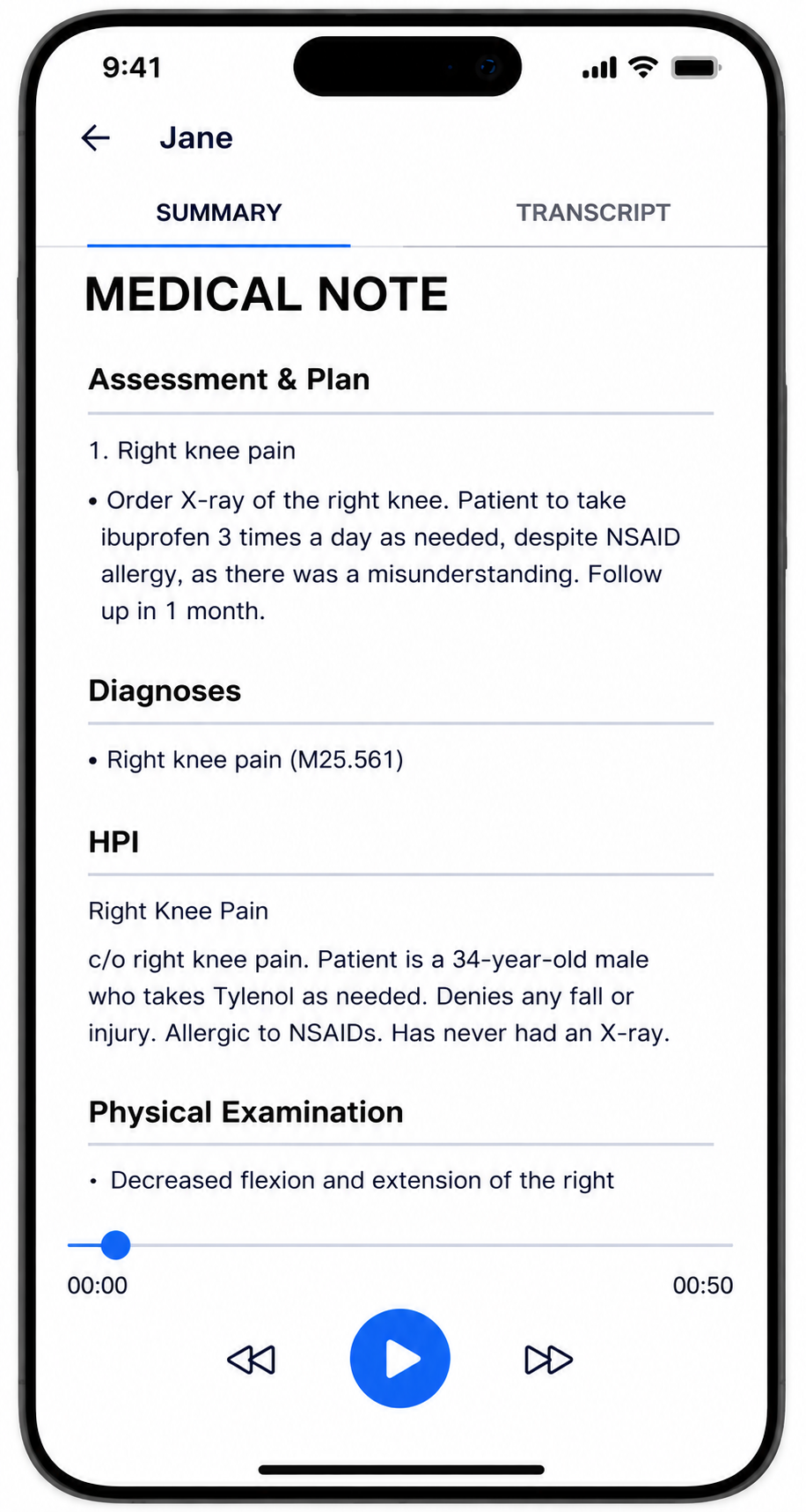 Doctor review and sign off medical documentation